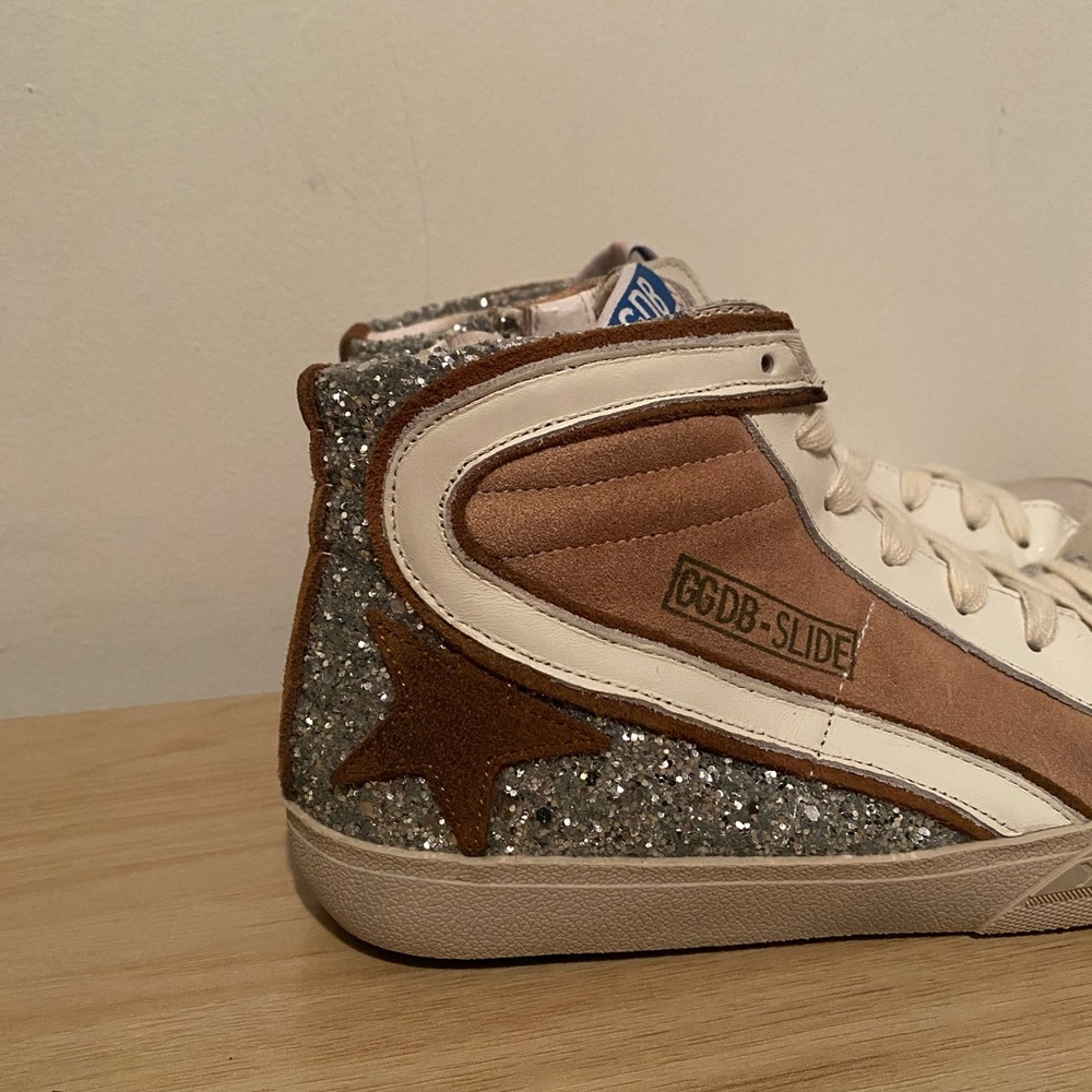 Golden Goose Slide High-Top Sneakers Glitter / Star EU 37 US 7 - Picture 4 of 15